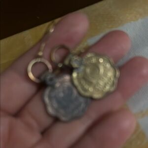 Gold and Silver Floral Earrings